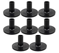 Qoekacy - Juego de 8 fundas de platillos, 38 x 26 mm, color negro