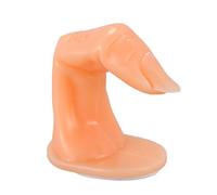 Qoekacy Maniqui de dedo falso para entrenamiento Arte de unas de fibra de vidrio de gel acrilico -Naranja.