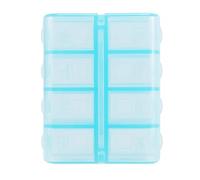 Qoekacy Plastico Rectangular 8 compartimentos Caja de pildora medicina de 7 dias Azul