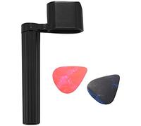 Qoekacy - Taburete de cuerda + 2 púas de calidad para cuerdas de guitarra, guitarra occidental, guitarra acústica negra con extractor de broche y púas