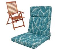QOEUIUJ Cojín capitoné for Silla Adirondack, cojín for Asiento de jardín con Respaldo, cojín for Mecedora con Lazos, for Uso en Exteriores e Interiores(A6,45x107x5cm 4pcs)