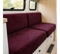 QOEUIUJ Funda de Cojín Elástica para Sofá y Autocaravana, Funda de Asiento Repelente al Agua con Correas Ajustables, Protector Jacquard(C4,W 120-140cm*D 40-65cm)