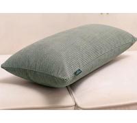 QOEUIUJ Funda De Cojín Rectangular De Pana Suave Transpirable Funda De Almohada Lumbar Larga con Cremallera Invisible para Sofá Cama Decoración Salón(Gris,30x60cm)