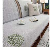 QOEUIUJ Funda De Sofá De Chenilla Suave Salvasofá Antideslizante Protector De Muebles Grueso Lavable Funda Sofá Chaise Longue para Perros Gatos Y Mascotas(Light Gray 1,90x160cm/35x63in)