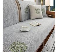 QOEUIUJ Funda De Sofá De Chenilla Suave Salvasofá Antideslizante Protector De Muebles Grueso Lavable Funda Sofá Chaise Longue para Perros Gatos Y Mascotas(Dark Gray 1,110x240cm/43x94in)