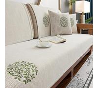 QOEUIUJ Funda De Sofá De Chenilla Suave Salvasofá Antideslizante Protector De Muebles Grueso Lavable Funda Sofá Chaise Longue para Perros Gatos Y Mascotas(Beige 1,70x150cm/27x59in)