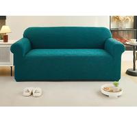 QOEUIUJ Funda EláStica for Sofá con Reposabrazos, Protectora de Sofa 1/2/3/4 Plaza, Ajustables Fundas Couch de Jacquard Retro for Sillón, Dos Plazas, Forma de L y Sofá Largo(Verde,35"-56"(90-143cm))