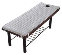 QOEUIUJ Funda for Colchón de Camilla de Masaje Cubierta Suave y Acogedora, Lavable y Antideslizante con Abertura Facial de Fibra de Poliéster, for Camillas de Estética y SPA(Gris,190x80cm/75x31in)