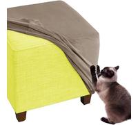 QOEUIUJ Funda Otomana 35x35 55x55 50x50 Fundas for Puff Cuadrado de Terciopelo Elástico for Pouf Reposapiés Taburete Foostool Footrest Banqueta(Taupe,16"/40cm)