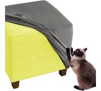 QOEUIUJ Funda Otomana 35x35 55x55 50x50 Fundas for Puff Cuadrado de Terciopelo Elástico for Pouf Reposapiés Taburete Foostool Footrest Banqueta(Gris,40"/100cm)