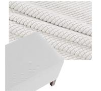 QOEUIUJ Funda Otomana 35x35 55x55 50x50 Protector for Taburete Cuadrado de Terciopelo Elástico, Covers for Pouf Reposapiés Foostool Footrest Banqueta(Cream-White,28x28in/70x70cm)