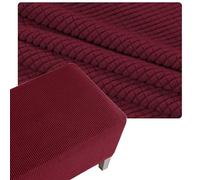 QOEUIUJ Funda Otomana 35x35 55x55 50x50 Protector for Taburete Cuadrado de Terciopelo Elástico, Covers for Pouf Reposapiés Foostool Footrest Banqueta(Wine-Red,28x28in/70x70cm)