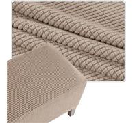 QOEUIUJ Funda Otomana 35x35 55x55 50x50 Protector for Taburete Cuadrado de Terciopelo Elástico, Covers for Pouf Reposapiés Foostool Footrest Banqueta(Caqui,18x18in/45x45cm)