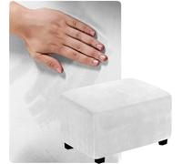 QOEUIUJ Funda Otomana de Tamaño Personalizado, Protector de Puff, Cubierta Taburete, Cover Reposapiés, Dime la Talla Que Necesitas y la personalizamos(Ivory,80x140cm)