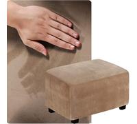 QOEUIUJ Funda Otomana de Tamaño Personalizado, Protector de Puff, Cubierta Taburete, Cover Reposapiés, Dime la Talla Que Necesitas y la personalizamos(Camello,55x105cm)