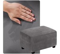 QOEUIUJ Funda Otomana de Tamaño Personalizado, Protector de Puff, Cubierta Taburete, Cover Reposapiés, Dime la Talla Que Necesitas y la personalizamos(Gris,45x85cm)