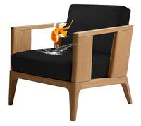 QOEUIUJ Fundas Impermeables para Cojines de Exterior 2 Piezas, Protector Asiento Sofá Elástico para Muebles de Jardín y Autocaravana(Negro)