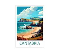 QOGDAF Cantabria Travel Spain - Póster de lienzo para decoración de dormitorio, oficina, habitación, regalo, 30 x 45 cm