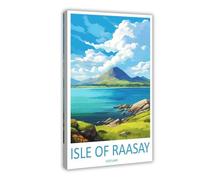 QOGDAF Isle Of Raasay Travel Scotland - Lienzo decorativo para dormitorio, oficina, habitación, regalo, 50 x 75 cm