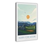QOGDAF Lienzo decorativo del Parque Nacional de North York Moors para decoración de pared, pinturas para sala de estar, dormitorio, 60 x 90 cm