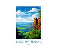 QOGDAF Lienzo decorativo para pared de Saxon Switzerland Travel Germany (30 x 45 cm)