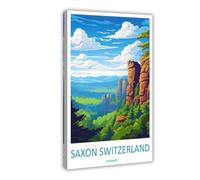 QOGDAF Lienzo decorativo para pared de Saxon Switzerland Travel Germany (30 x 45 cm)