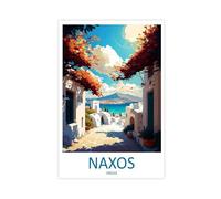 QOGDAF Naxos Travel Greece - Lienzo decorativo para dormitorio, oficina, habitación, regalo, 60 x 90 cm