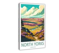 QOGDAF North York Moors - Lienzo decorativo de viaje, para decoración de pared, pinturas para sala de estar, dormitorio, 30 x 45 cm