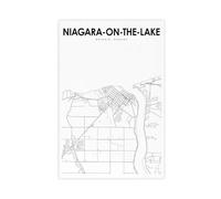 QOGDAF Póster de lienzo con mapa de Niagara on the Lake Ontario, decoración de dormitorio, paisaje, oficina, habitación, regalo, 50 x 75 cm