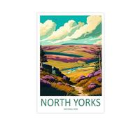 QOGDAF Póster de lona de viaje de North York Moors, decoración de dormitorio, paisaje, oficina, habitación, regalo, 20 x 30 cm