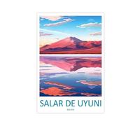 QOGDAF Salar De Uyuni - Lienzo decorativo de viaje, para decoración de pared, pinturas para sala de estar, dormitorio, 50 x 75 cm