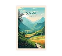 QOGDAF Sapa Travel Vietnam - Lienzo decorativo para dormitorio, oficina, habitación, regalo, 30 x 45 cm