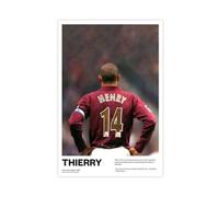 QOGDAF Thierry Henry Francia Arsenal Football World Cup - Póster de lienzo vintage para decoración de pared, pinturas para sala de estar, dormitorio, decoración de 12 x 18 pulgadas (30 x 45 cm)