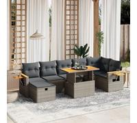 qohoio Juego de 8 muebles de jardín con cojín para exteriores, sofá de jardín, muebles de jardín, muebles de terraza, muebles de jardín, muebles de jardín, muebles de jardín, muebles de jardín