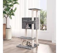 qohoio Rascador para Gatos con Postes rascador de Gatos arbol rascador para Gatos Poste rascador para Gatos de sisal Gris Claro 108,5 cm