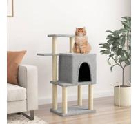 qohoio Rascador para Gatos con Postes rascador de Gatos arbol rascador para Gatos Poste rascador para Gatos de sisal Gris Claro 97 cm - 172065