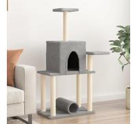 qohoio Rascador para Gatos con Postes rascador de Gatos arbol rascador para Gatos Poste rascador para Gatos de sisal Gris Claro 122 cm