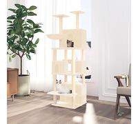 qohoio Rascador para Gatos con Postes rascador de Gatos arbol rascador para Gatos Poste rascador para Gatos de sisal Crema 180 cm