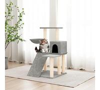 qohoio Rascador para Gatos con Postes rascador de Gatos arbol rascador para Gatos Poste rascador para Gatos de sisal Gris Claro 82 cm - 171661