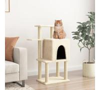 qohoio Rascador para Gatos con Postes rascador de Gatos arbol rascador para Gatos Poste rascador para Gatos de sisal Color Crema 97 cm - 172064