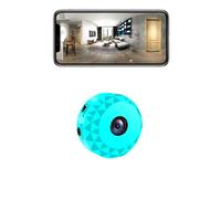 qoiq Mini Camara Espia Oculta 1080P HD WiFi Camaras de Vigilancia sin Cables Camara Seguridad Vigilancia Cámara Espía para Ver En El Movil Interior Spy CAM con Detección de Movimiento (Aqua)