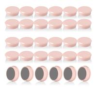 QOJOPU Imanes Nevera, Imanes Potentes Pequeños y Decorativos, 30 Piezas Mini Imanes Pizarra Magnetica Redondos Rosa Claro, Iman Nevera Magnets para Oficina, Escuela y Calendario, Foto Notas Documentos
