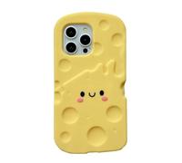 QoKcoahn Funda Compatible con iPhone 18 Pro Max/17 Pro MAX, Linda Funda 3D Kawaii Divertida de Queso de Dibujos Animados, Protector de Gel de Silicona Suave contra caídas para Mujeres y niñas.