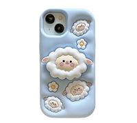 QoKcoahn Funda para iPhone 17 Pro, bonita funda de teléfono 3D Kawaii con diseño de ovejas divertidas, funda de gel de silicona suave contra caídas para mujeres y niñas para iPhone 17 Pro