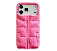 QoKcoahn Funda para iPhone 18 Pro/17 Pro, lindas fundas 3D Kawaii para teléfono, funda divertida con diseño de oso rosa, cubierta de dibujos animados, gel de silicona suave, protector de caídas para