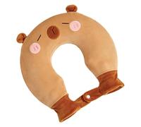 qokeeu de agua caliente con , cojín de refrigeración para cuello en forma de U, diseño de animales, botella de agua caliente con de felpa, para dolores musculares, mujeres, niños