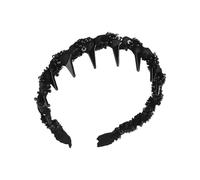 qokeeu Diadema con Cuentas para Mujeres,Diadema para el Maquillaje durante Viajes - Aro para el Cabello con Cuentas para Mamás Eventos Culturales