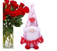 qokeeu Lote de 2 Nains De Saint-Valentin Gonk Décorations Mr. Et Mrs. En Peluche Faite À La Main Tomte Scandinave Pour La Saint-Valentin Décoration De Table Fantaisie