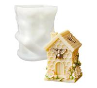 qokeeu Molde de Silicona en Forma de Panal - Decoración de Casa con Abejas y Flores,Moldes para Velas Artesanales,para, Cumpleaños, Oficina, Hogar, Escritorio, Escuela, Dormitorio,