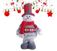 qokeeu Navidad Linda Piernas Largas Sentada Muñeca De Reno, Figuras De Peluche De Navidad Con Patas Retráctiles, Navidad Peluche De Piernas Largas Figura Para Mesa Chimenea Decoración del Hogar